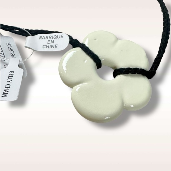 Free People Bohemian 70s Glass Flower Nissaki Belly Chain Beach Festival NWT - Picture 10 of 12